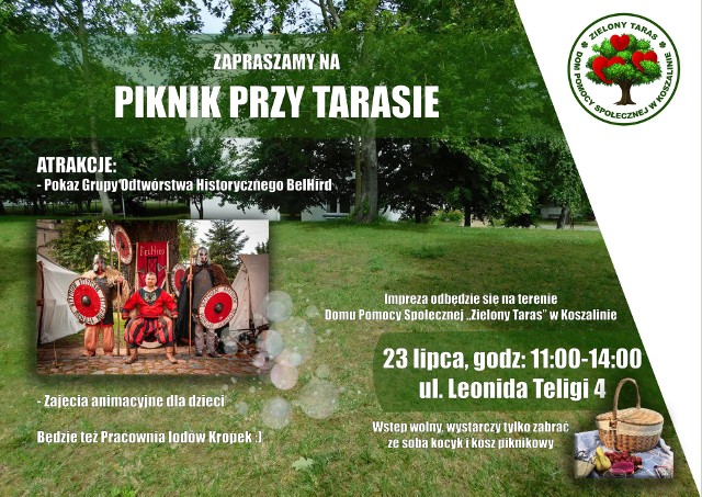 Niestety, niesprzyjająca aura wymusiła na organizatorach „Pikniku przy Tarasie” zmianę terminu imprezy. Zamiast w najbliższą sobotę, odbędzie się ona 23 lipca.