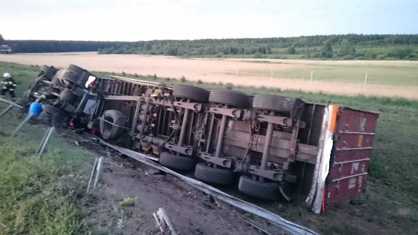 Wypadek ciężarówek na A1- 4.07.2018