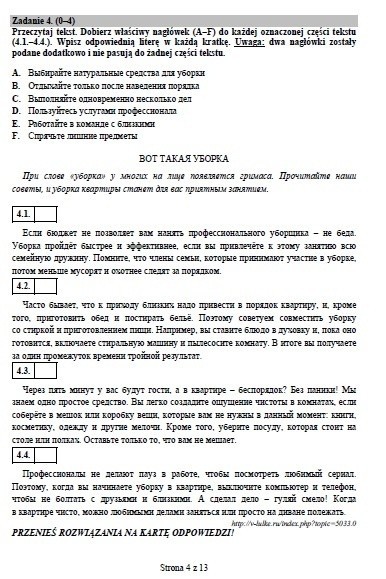 Próbna MATURA 2015 z języka rosyjskiego