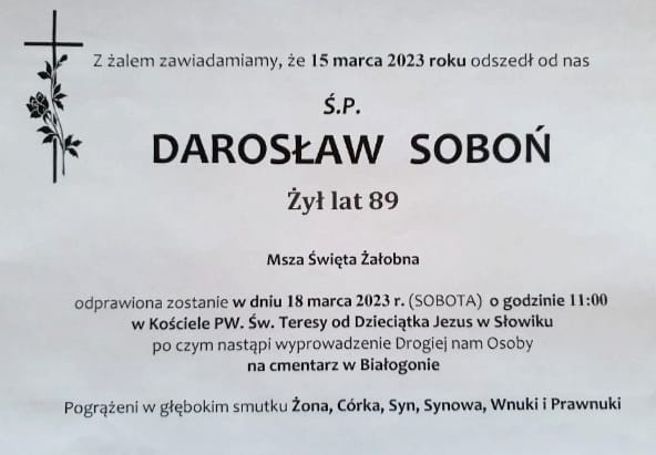 Nie żyje Darosław Soboń, wieloletni pracownik GKS Błękitni Kielce. Miał 89 lat. Pogrzeb odbędzie się w sobotę