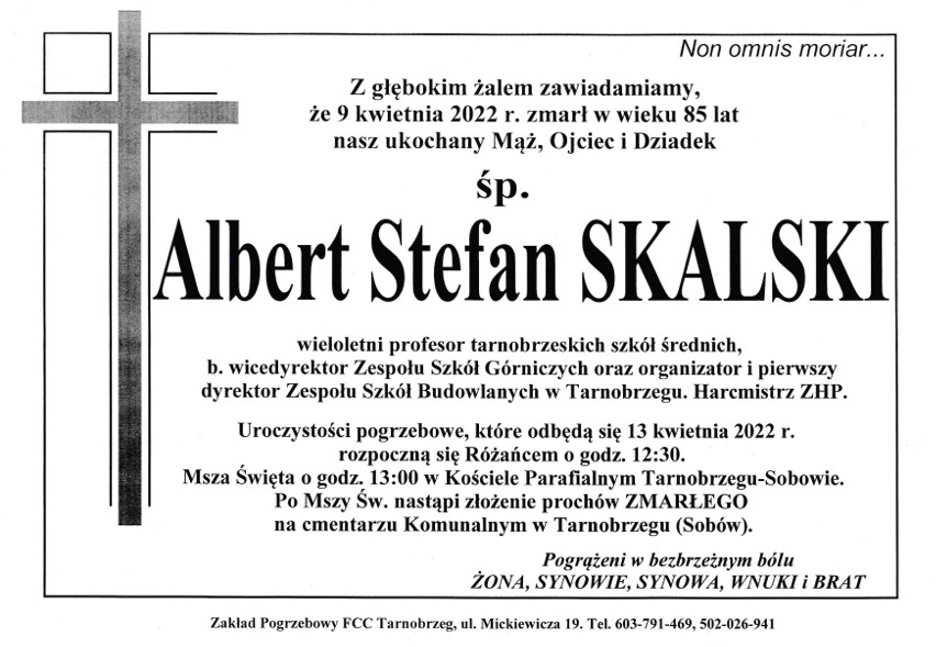 Zmarł Albert Skalski. Były dyrektor i wicedyrektor dwóch szkół w Tarnobrzegu miał 85 lat (ZDJĘCIA)