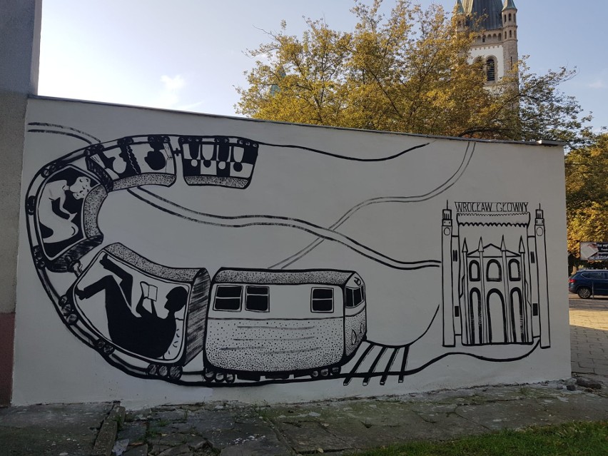 Tak wyglądał mural przy ul. Gajowickiej we Wrocławiu jeszcze...