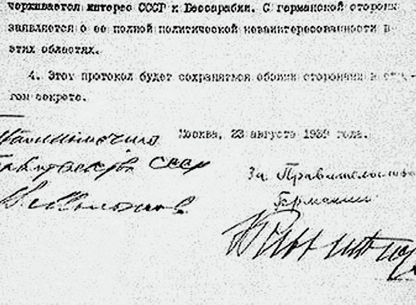 Rosyjska wersja tajnego protokołu podpisanego 23 sierpnia...