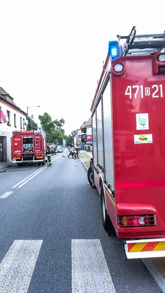 Wypadek w centrum Dobrodzienia.