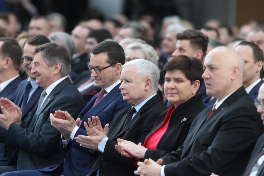 Wielka konwencja wyborcza PiS w G2A Arena w Jasionce k. Rzeszowa. Przemawiał Jarosław Kaczyński i Mateusz Morawiecki