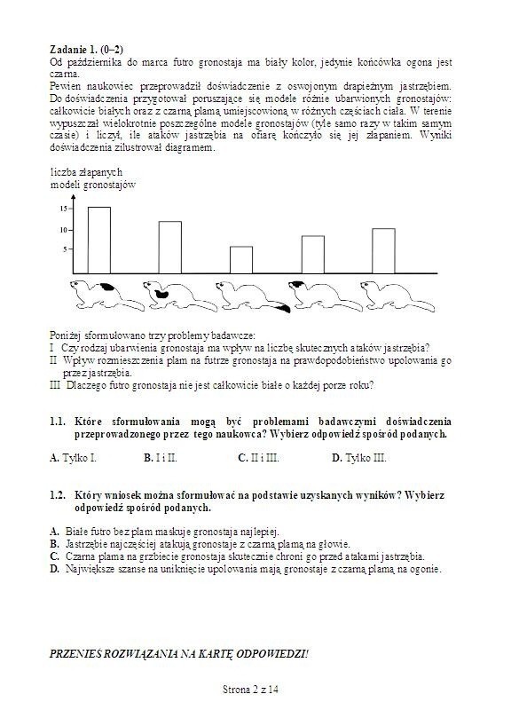 EGZAMIN GIMNAZJALNY 2013. Test matematyczno-przyrodniczy [ARKUSZ, ODPOWIEDZI]