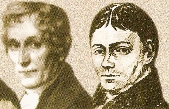 Fragment okładki książki "Pestalozzi i jego olescy uczniowie". Felix Rendschmidt (na zdjęciu z lewej) był nauczycielem Józefa Lompy
