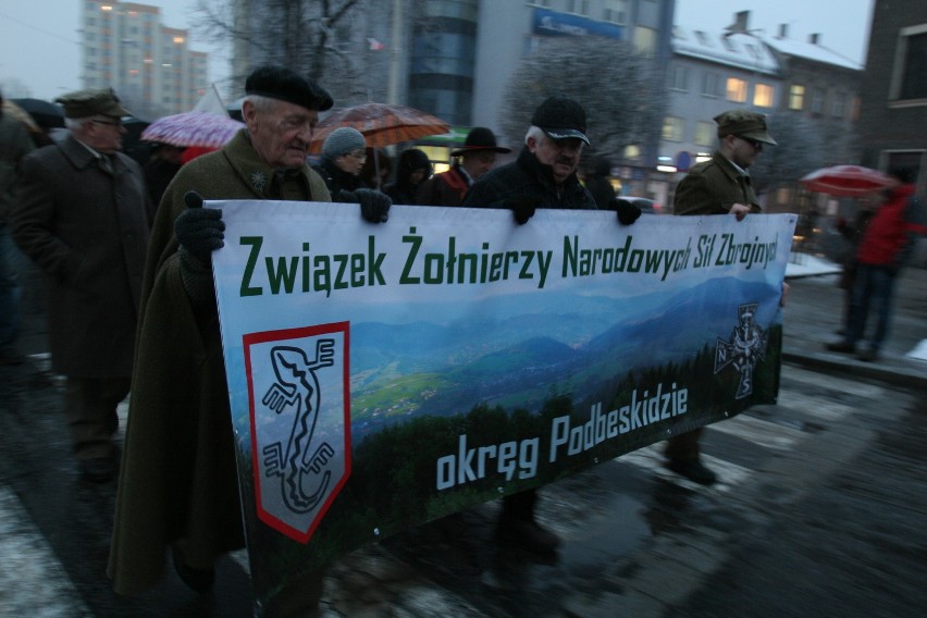 Bielsko-Biała pamięta o Żołnierzach Wyklętych. Ulicami przeszło kilkaset osób [ZDJĘCIA]