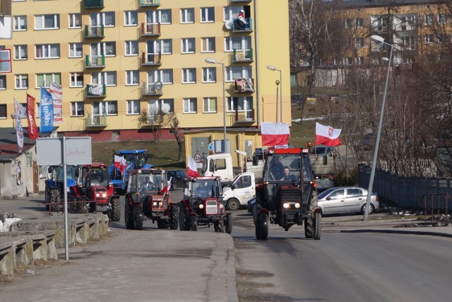 Protest rolników w Wolbromiu