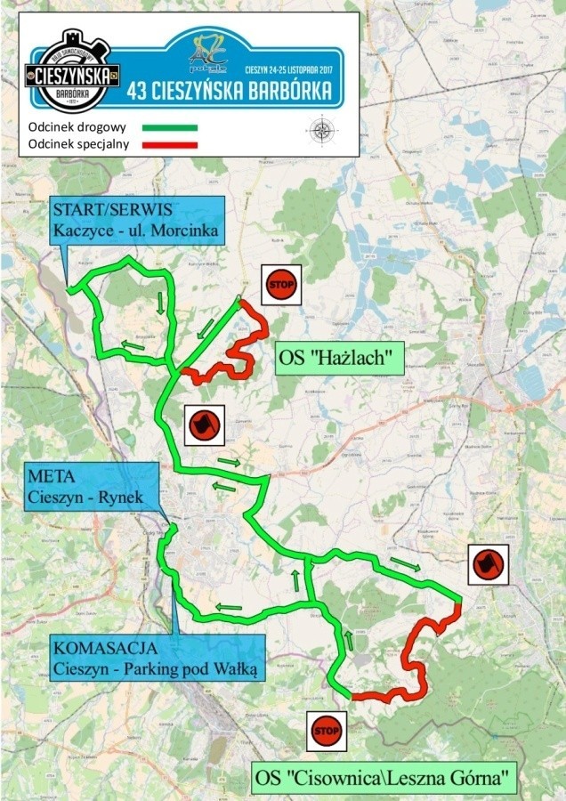 Ruszył 43. Rajd Cieszyńska Barbórka. Uwaga, są zmiany na drogach [MAPA RAJDU, UTRUDNIENIA]