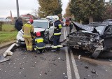 Wypadek w Krzeptowie pod Wrocławiem. Droga jest zablokowana [ZDJĘCIA]