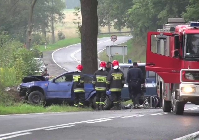 2 osoby zginęły w wypadku na Dolnym Śląsku. Samochód uderzył w drzewo