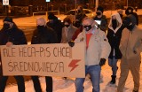 Strajk Kobiet Ostrołęka. Protest po publikacji wyroku Trybunału Konstytucyjnego. 28.1.2021. Zdjęcia