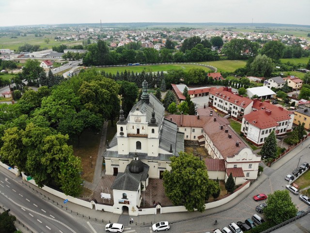 Janów Lubelski na zdjęciu wykonanym za pomocą drona