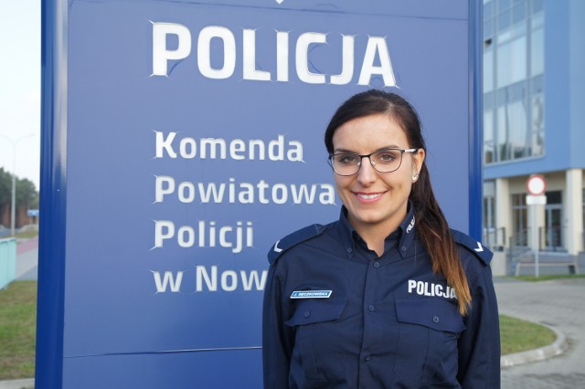Sierżant Justyna Sęczkowska w policji od czterech lat. Jest oficerem prasowym