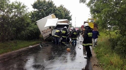 Dwa tiry zderzyły się w Mącicach. Jedna osoba ranna