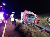 Wypadek tira na drodze 212. Kierowca był pijany [NOWE INFORMACJE, ZDJĘCIA]