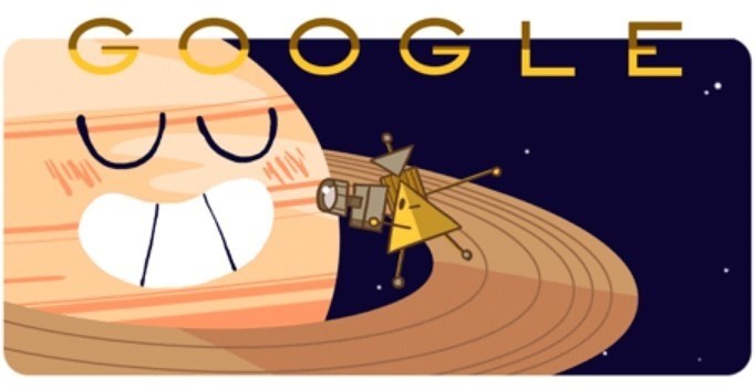 Google dało Doodle związany z sondą kosmiczną Cassini.