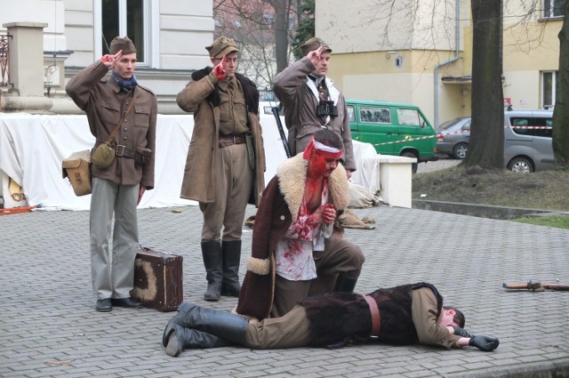 Żołnierze Wyklęci, którzy brali udział w inscenizacji.