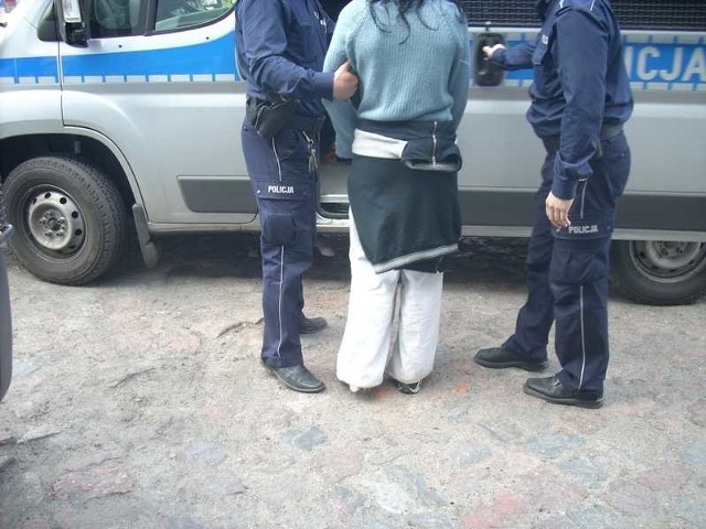 Kobietęzatrzymali policjanci.