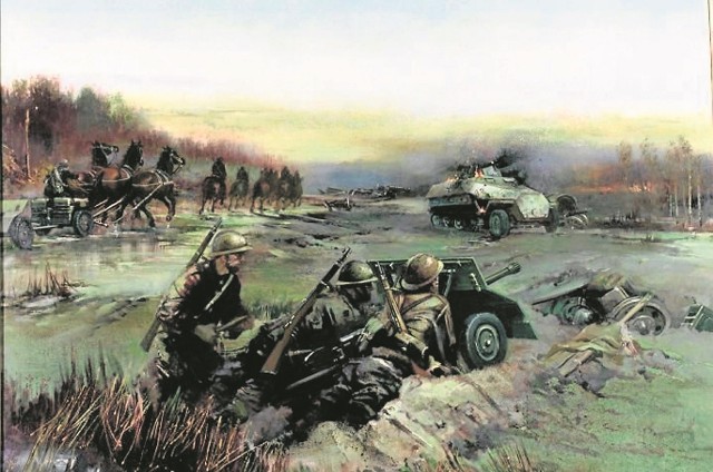 Obraz przedstawiający bitwę pod Kockiem