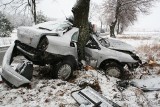 Koszmarny wypadek: 18-latek zginął w wypadku w Gorzkowie [ZDJĘCIA] Samochód wjechał w drzewo