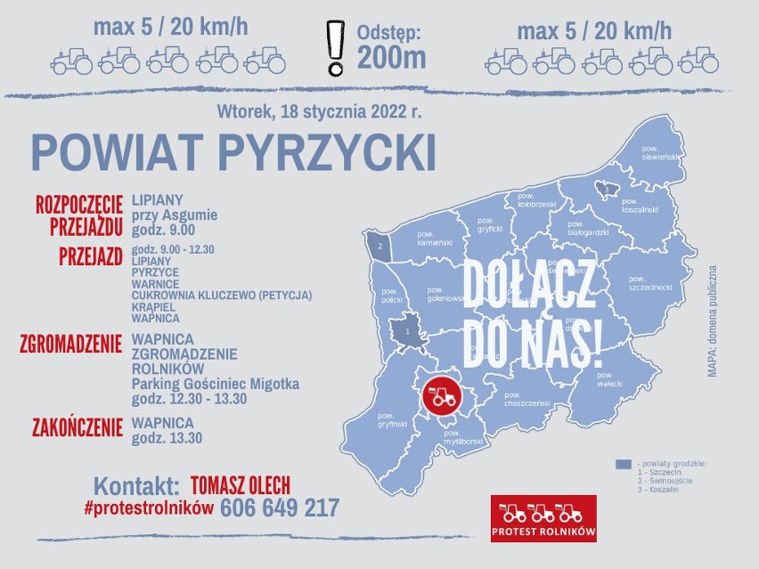 Protest rolników w regionie: Gdzie będą utrudnienia na drogach? Sprawdź