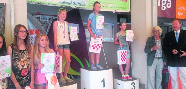 Młode żeglarki z Tarnobrzega zajęły całe podium w zawodach, zwyciężyła Aleksandra Bobula, druga była Lilly May Niezabitowska zaś trzecie miejsca zajęła Aleksandra Mac.