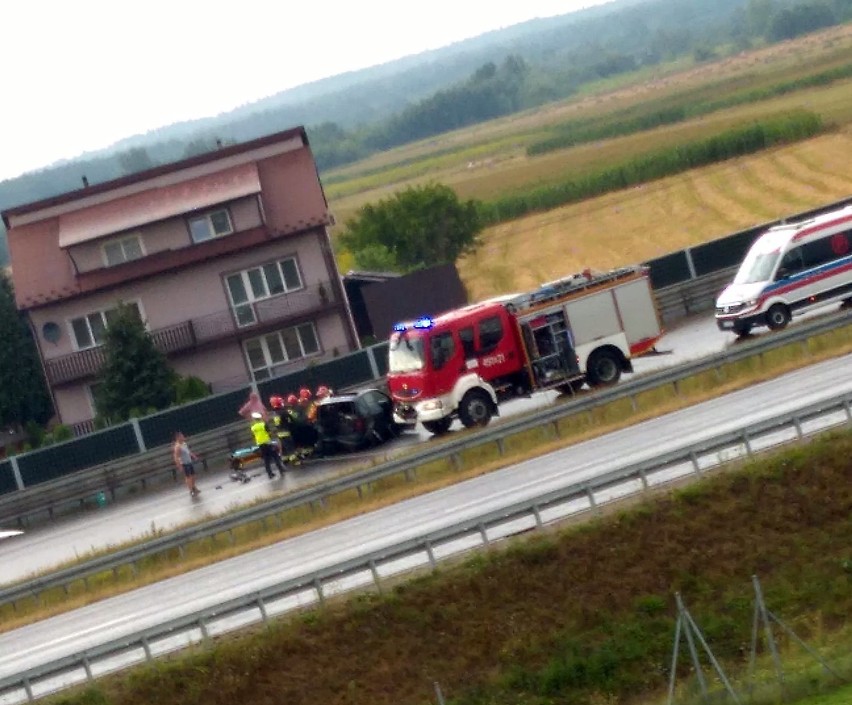 Wypadek na autostradzie A4 w Woli Małej, w powiecie...