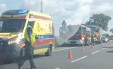 Wypadek na DK 11 koło Środy Wielkopolskiej. Lądował śmigłowiec LPR [WIDEO]