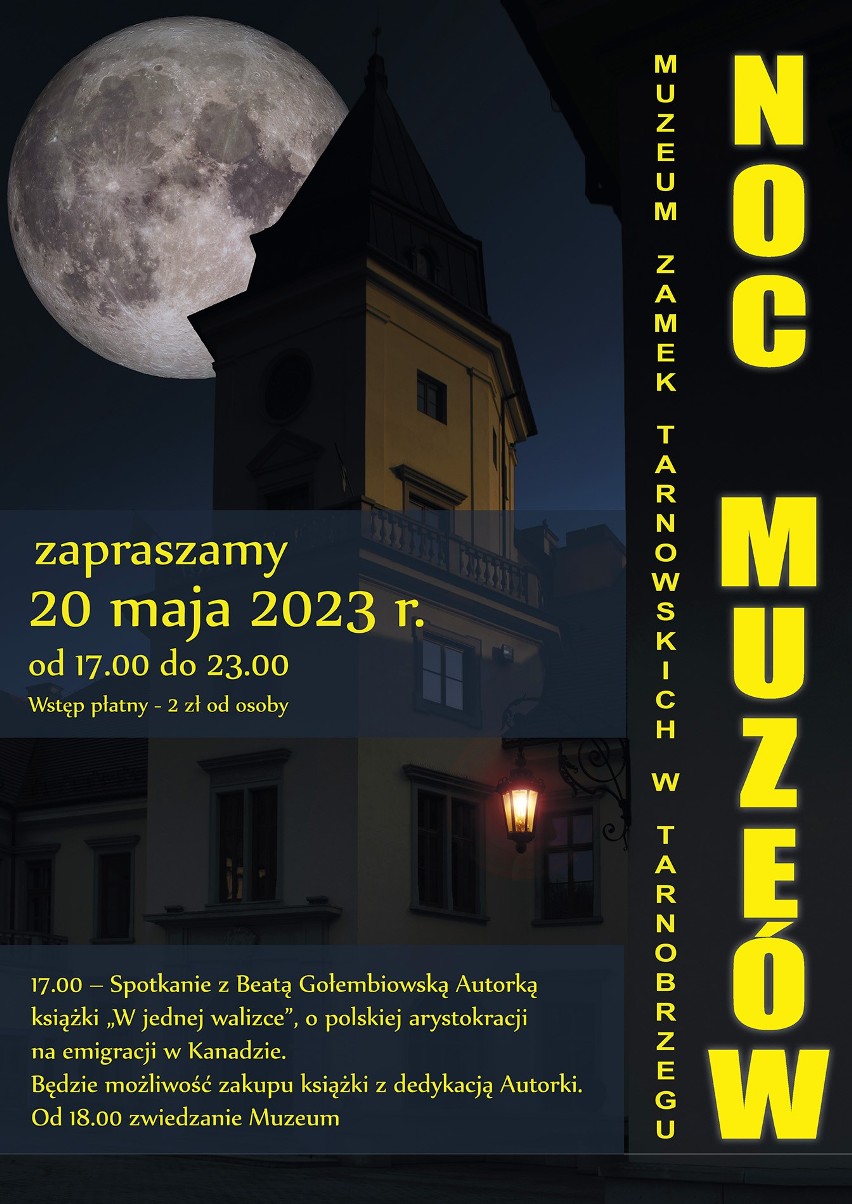 Noc Muzeów w Tarnobrzegu w sobotę 20 maja. Muzeum - Zamek Tarnowskich i Centrum Natura 2000 zapraszają do zwiedzania