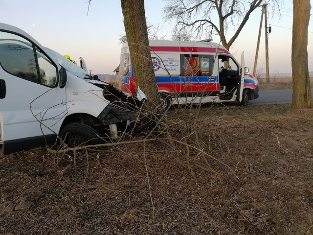 Wypadek w Janowie. 31-latek prawdopodobnie zasłabł za kierownicą