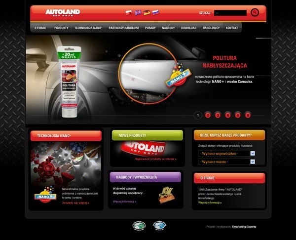 Strona główna firmy Autoland.