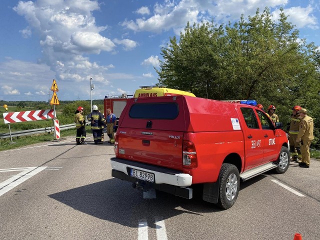 Wypadek w miejscowości Wizna na drodze krajowej nr 64