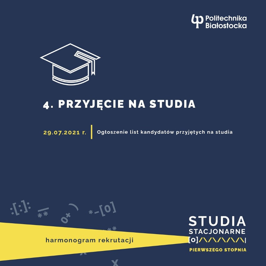 Politechnika Białostocka ogłosiła harmonogram rekrutacji na studia I i II stopnia. Sprawdź, kiedy możesz się zarejestrować