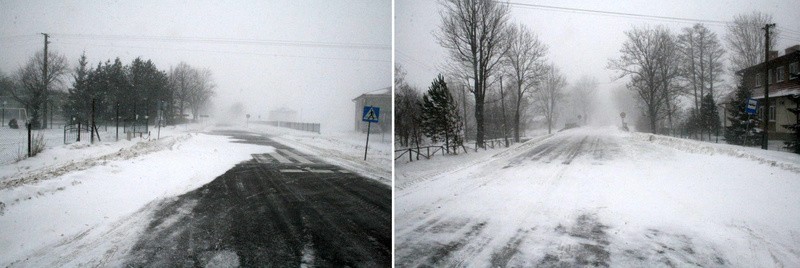 Śnieżyca k. Jasła. Zdjęcia internauty