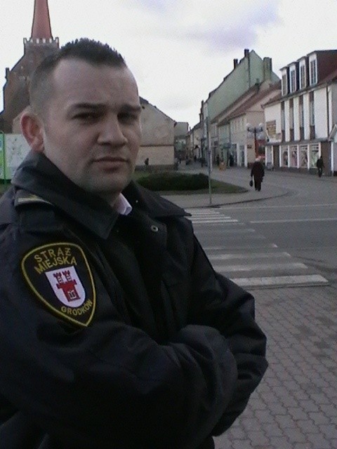 Paweł Borkowski, szef grodkowskiej Straży Miejskiej.