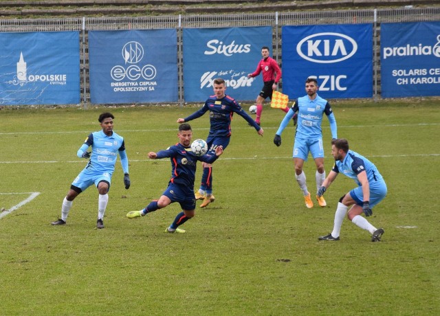 Tak padał gol dla Odry Opole na 1-1.