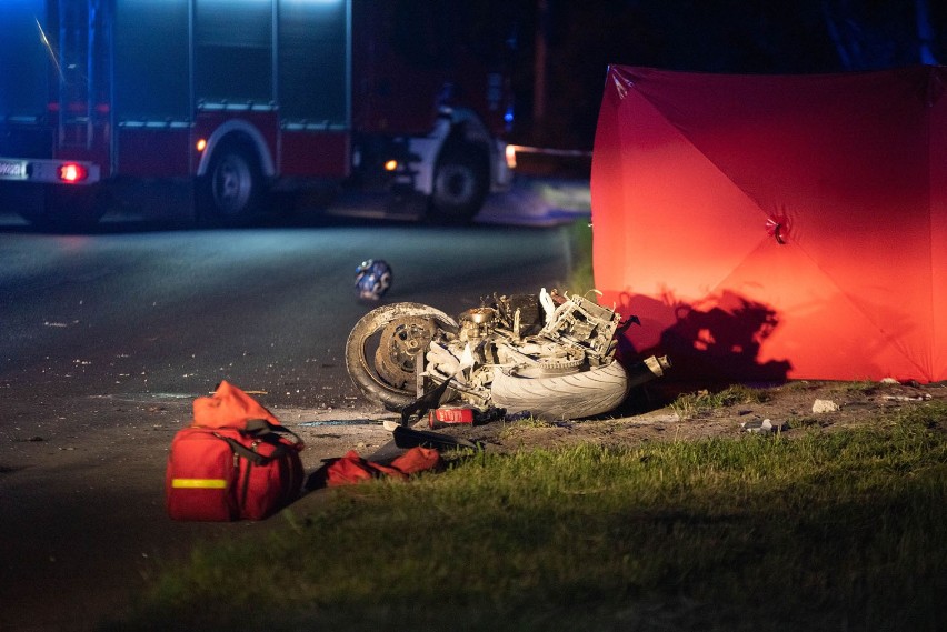 Śmiertelny wypadek motocyklisty na Rudzkiej.