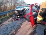 Zderzenie dwóch aut w gminie Łączna. Są utrudnienia
