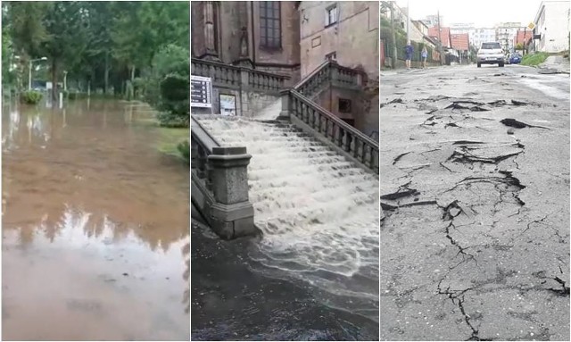 Służby miejskie i ratunkowe walczą z efektem ulew