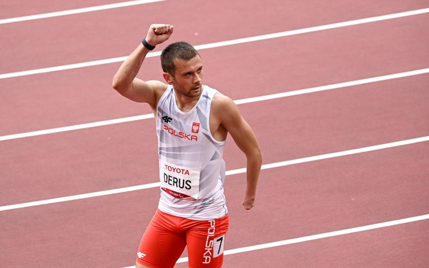 Michał Derus zdobył srebrny medal w biegu na 100 metrów.