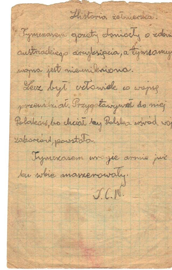 Fragment  dziecięcej książki "Kronika militarysty".