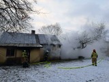 Pożar domu w Stolnie w powiecie chełmińskim. Jedna osoba została ranna