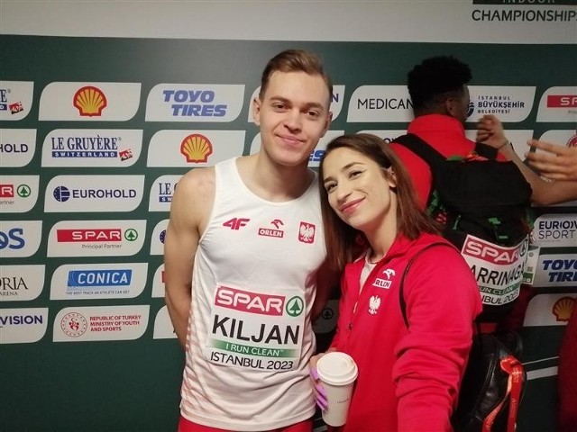 Ewa Swoboda, która w piątek wywalczyła srebrny medal w biegu na 60 metrów, trzyma kciuki za Krzysztofa Kiljana, biegającego w Stambule na tym samym dystansie, tyle że przez płotki.