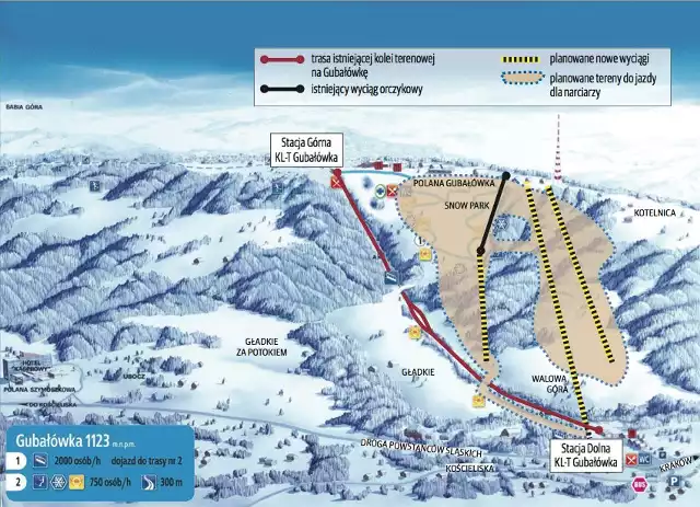 Tak w przybliżeniu ma wyglądać Gubałówka za kilka lat. Szczegółowy plan rozwoju narciarstwa na tej legendarnej górze PKL ma ujawnić wkrótce - gdy dogra sprawy z właścicielami gruntów.