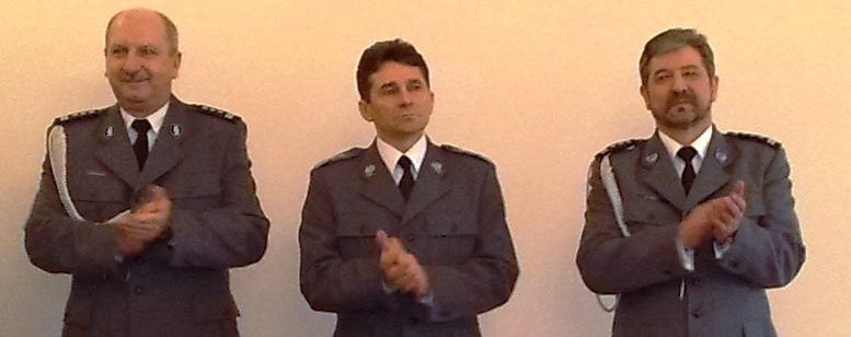 Od lewej nowy komendant insp. Igor Parfieniuk, szef polskiej...