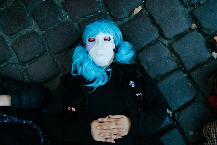 Kraków. Halloweenowy strajk klimatyczny. Młodzi wyszli na ulice [GALERIA]