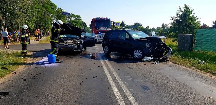 Wypadek na skrzyżowaniu DW 546 z ul. Osiedlową w Złejwsi...