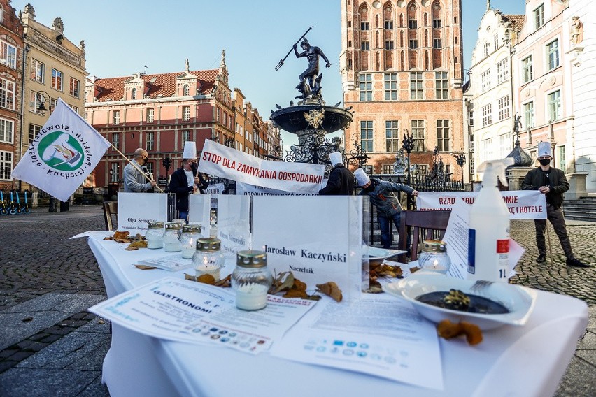 Protest branży gastronomicznej w Gdańsku 3.11.2020....